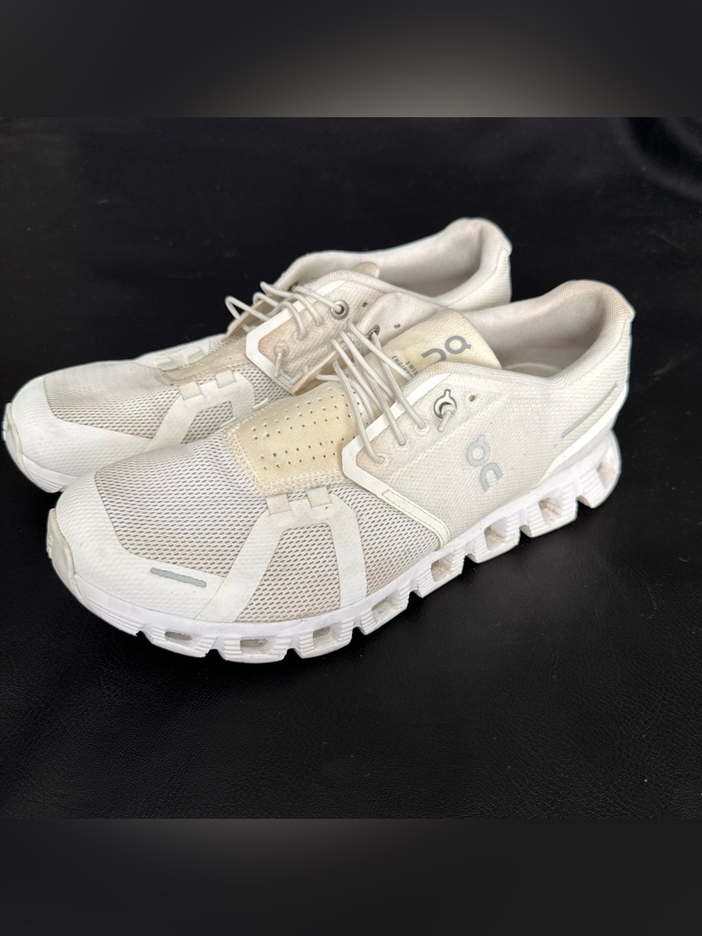 On Cloud 5 Undyed White/White 59-98376 Men's Low Top Lace-Up Mesh Sneaker 2023
